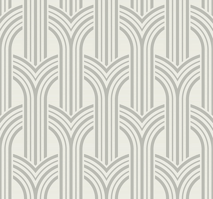 Broadway Arches Chrome DC61307 by Collins & Company Designer Wallpaper