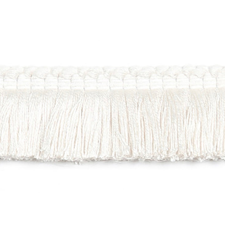 Hellenic Key Brushed Fringe White by Europatex Designer Fabric Hellenic 97% Fibranne, 2% Polyester, 1% Nylon 1.25 inches - Swanky Fabrics -