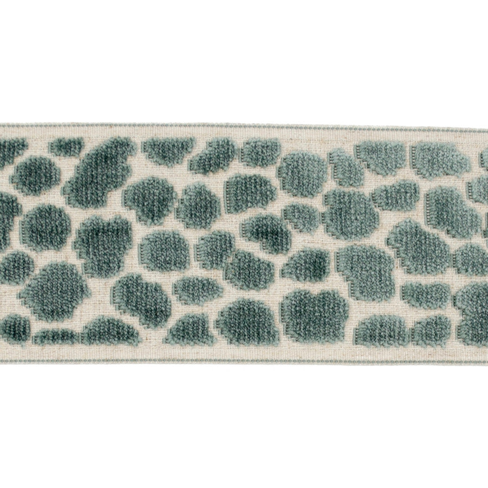Alpas Teal by Europatex Designer Fabric Alpas 100% Polyester 3.50 inches - Swanky Fabrics -