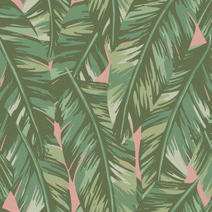 Dumott Olive Tropical Leaves Wallpaper by ESTA Home Designer