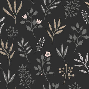 Cynara Charcoal Scandinavian Floral Wallpaper by ESTA Home Designer
