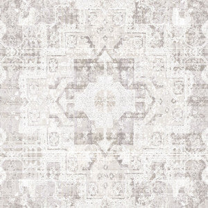 Desmond Beige Distressed Medallion Wallpaper by ESTA Home Designer