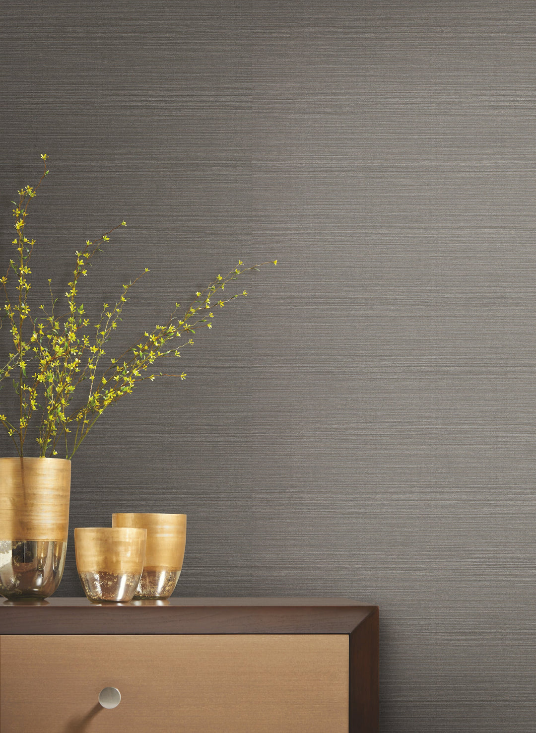 Shining Sisal Grasscloth White Wallpaper by Antonina Vella Designer