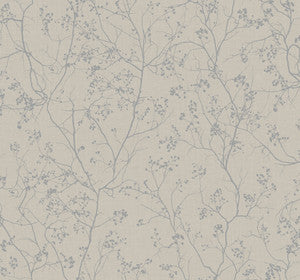 Luminous Branches Grey & Silver Wallpaper by York Wallcoverings Designer