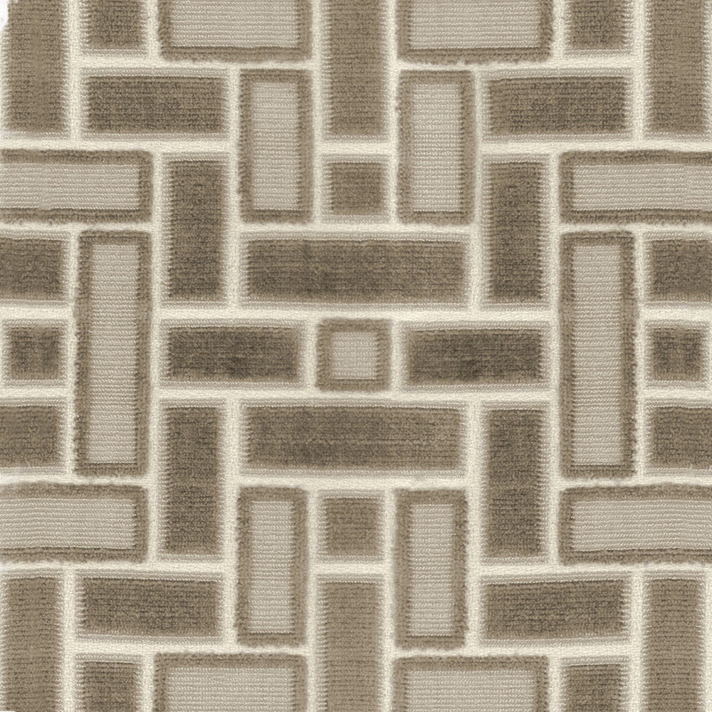 Dean Taupe by Norbar Designer Fabric RITZ 76% VISCOSE 24% POLYESTER INDIA 9 1/4"V 13 1/2"H 54" - Swanky Fabrics -