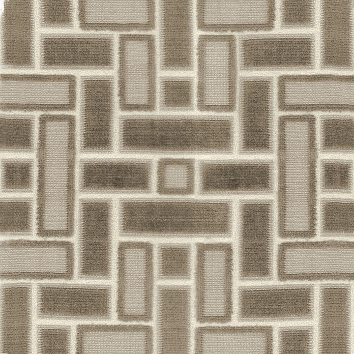 Dean Taupe by Norbar Designer Fabric RITZ 76% VISCOSE 24% POLYESTER INDIA 9 1/4"V 13 1/2"H 54" - Swanky Fabrics -