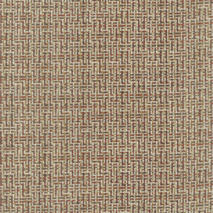 Dearborn 1 Henna by Stout Designer Fabric RAINBOW LIBRARY TILE/SORBET 60%POL 40%COT INDIA Horizontal: 0.250 and Vertical: 0.250 54 in - Swanky Fabrics -