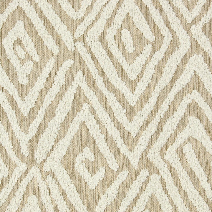 Deaton 1 Biscuit by Stout Designer Fabric FREEDOM PERFORMANCE 100%POL CHINA Horizontal: 14.375 and Vertical: 6.625 54 in - Swanky Fabrics -