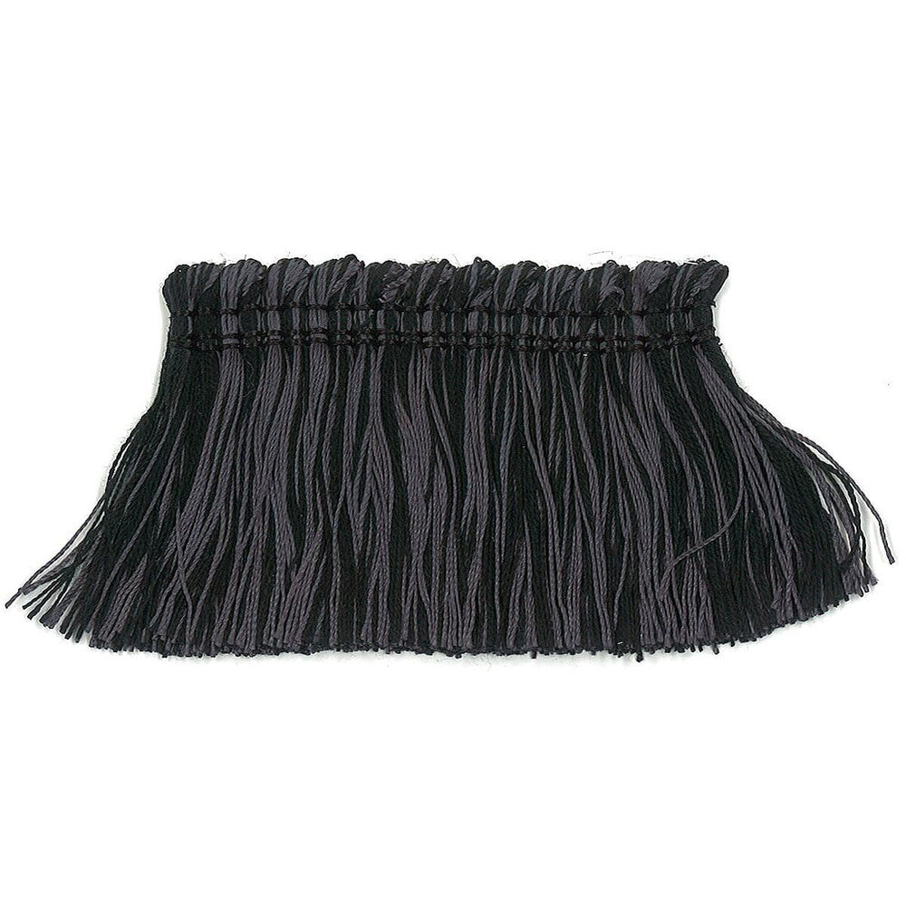 Debonair 9 Ebony by Stout Designer Trim ART OF DESIGN TRIM-2 BRUSH FRINGE 100%SVI CHINA Horizontal: 0 and Vertical: 0 2 in - Swanky Fabrics -