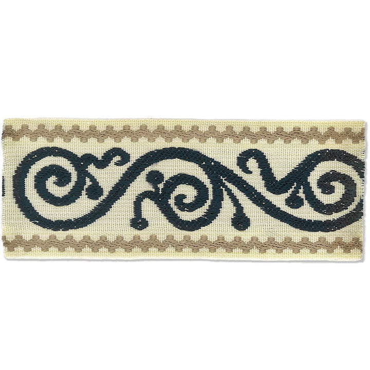 Delilah 2 Indigo by Stout Designer Trim HARMONY TRIM 58%POL 42%SVI CHINA Horizontal: 0 and Vertical: 0 2.5 in - Swanky Fabrics -