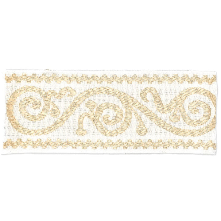 Delilah 3 Ivory by Stout Designer Trim HARMONY TRIM 58%POL 42%SVI CHINA Horizontal: 0.000 and Vertical: 0.000 2.5 in - Swanky Fabrics -