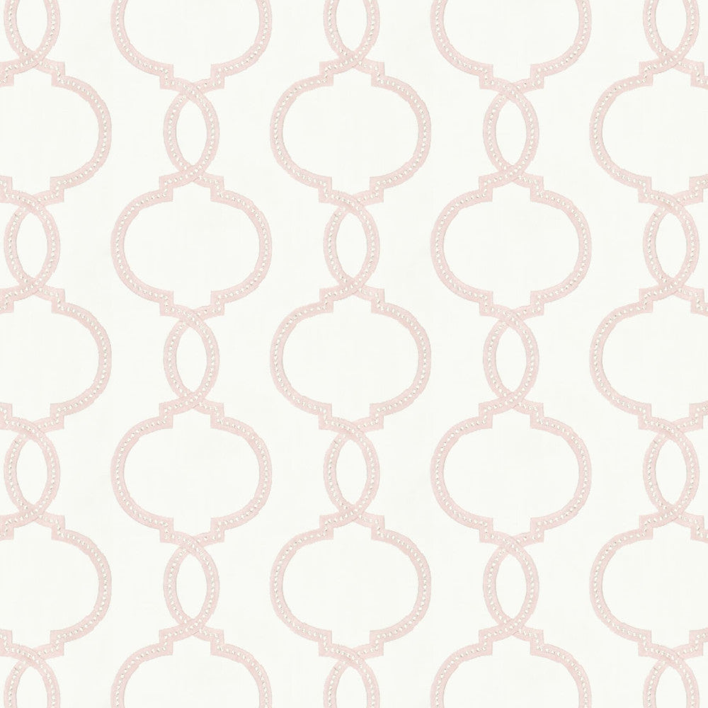 Deminski 2 Primrose by Stout Designer Fabric Rainbow Library Blush/Sorbet 48% Cotton 52% Polyester Embroidery INDIA MARTINDALE 58 000 CIRCULAR RUBS Horizontal: 12.5 and Vertical: 8.875 51 in - Swanky Fabrics -