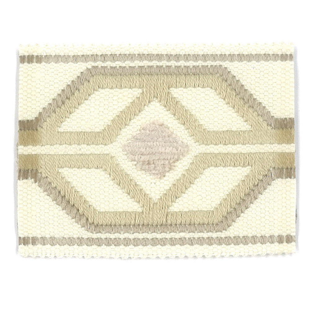 Dermotte 1 Biscuit by Stout Designer Trim TREND ALERT TRIM 56%SVI 35%LIN 9%COT CHINA Horizontal: 3.000 and Vertical: 0.000 2.13 in - Swanky Fabrics -