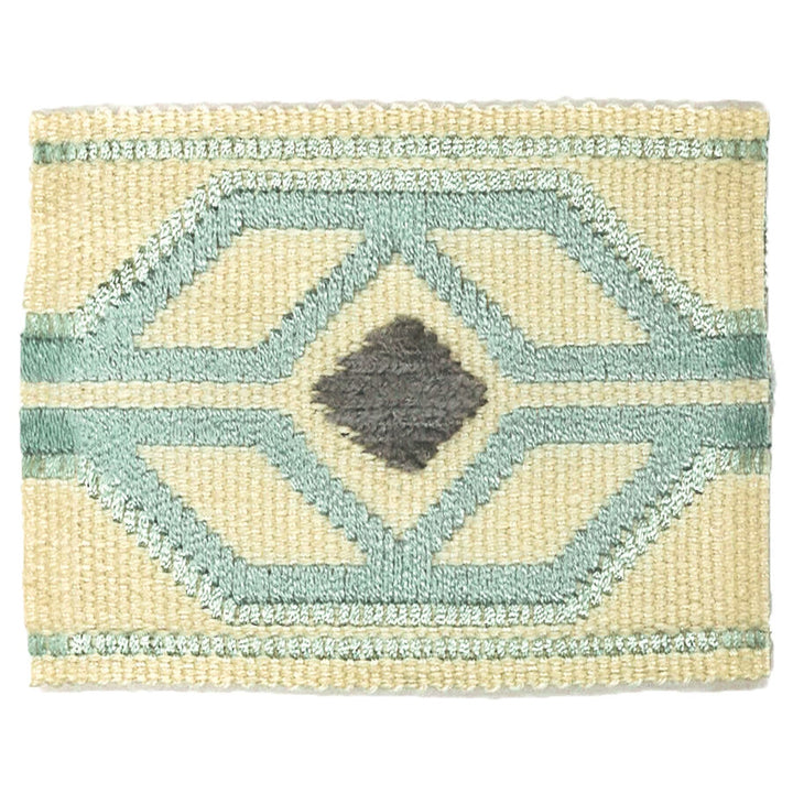 Dermotte 5 Glacier by Stout Designer Trim TREND ALERT TRIM 56%SVI 35%LIN 9%COT CHINA Horizontal: 3 and Vertical: 0 2.13 in - Swanky Fabrics -