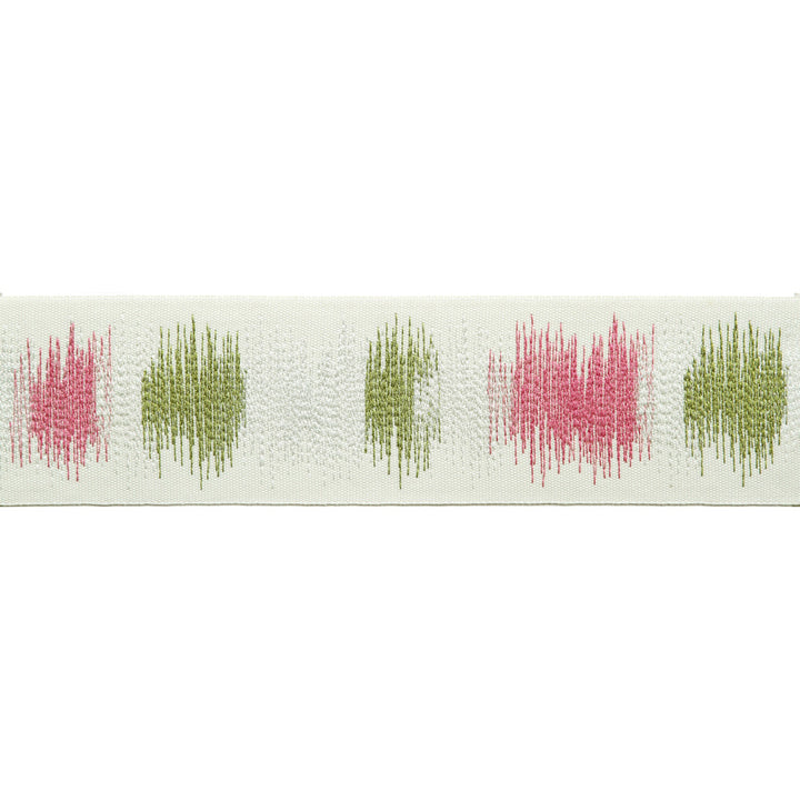 Derry Emb Tape Matcha Rose by Magnolia Designer Trim - 100% Polyester China Horizontal: and Vertical: 3 - Swanky Fabrics -