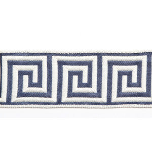 Hellenic Key Jacquard Tape Denim by Europatex Designer Fabric