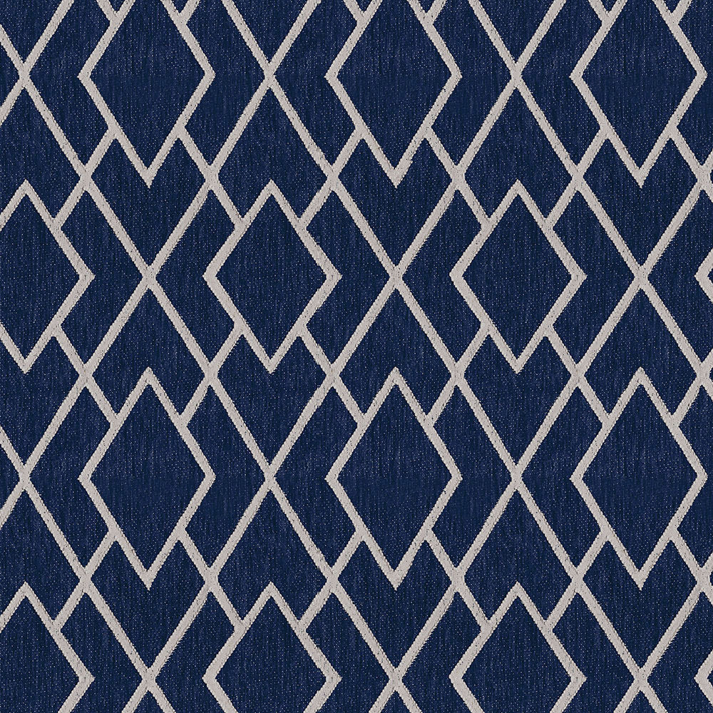 Commitment 308 Navy by ABBEYSHEA Designer Fabric 100% Polyester China 15,000 Double Rubs (Wyzenbeek) </p><p>Repeat: Horizontal: 4.9" (12.5 cm) Up the Roll and Vertical: 7.3" (18.7 cm) Across the Roll 57" (144 cm) - Swanky Fabrics -