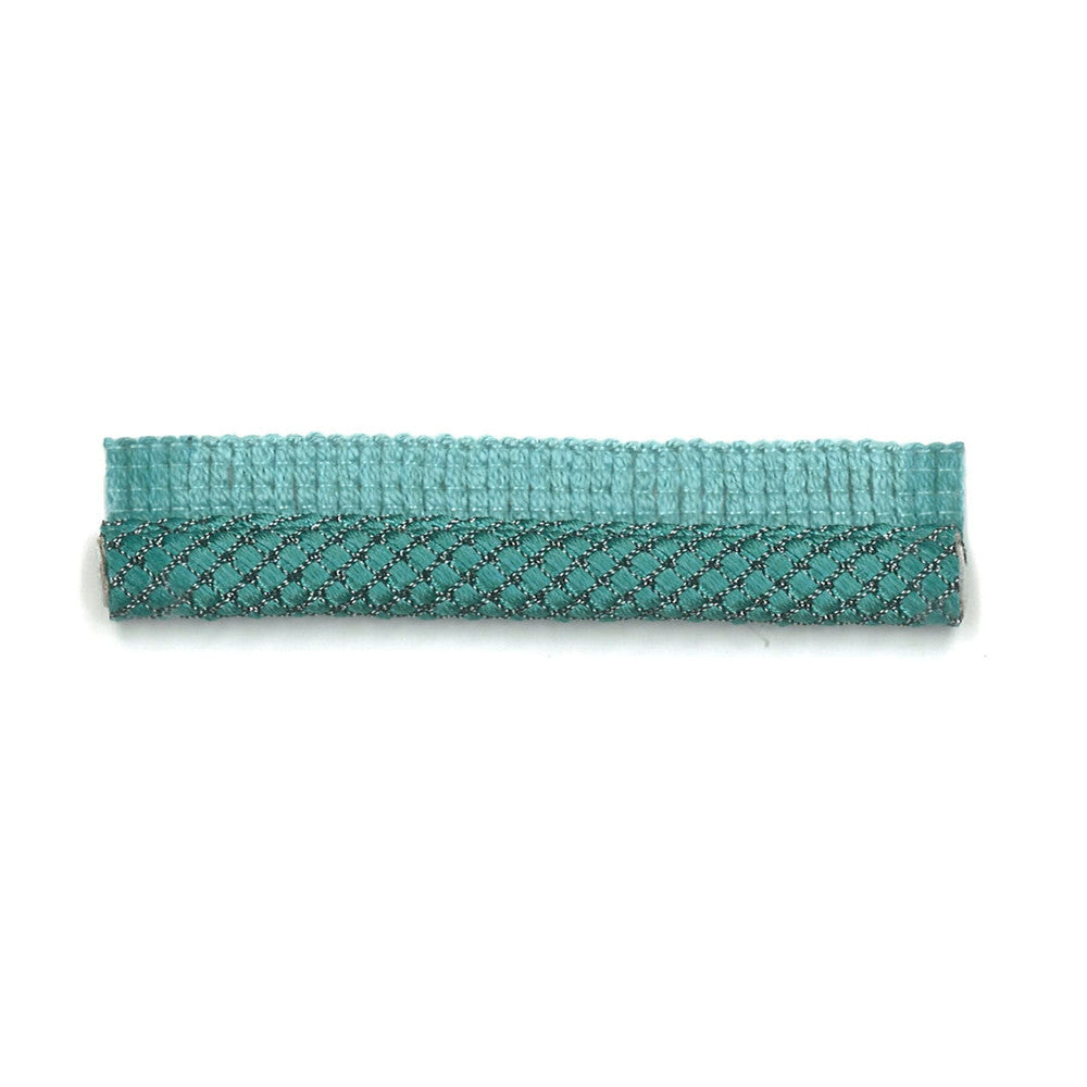 Dimaggio 5 Turquoise by Stout Designer Trim NEW WORLD TRIM VOLUME II 69%SVI 30%COT 1%POL GERMANY </p><p>Repeat: 0 0.38 in - Swanky Fabrics -