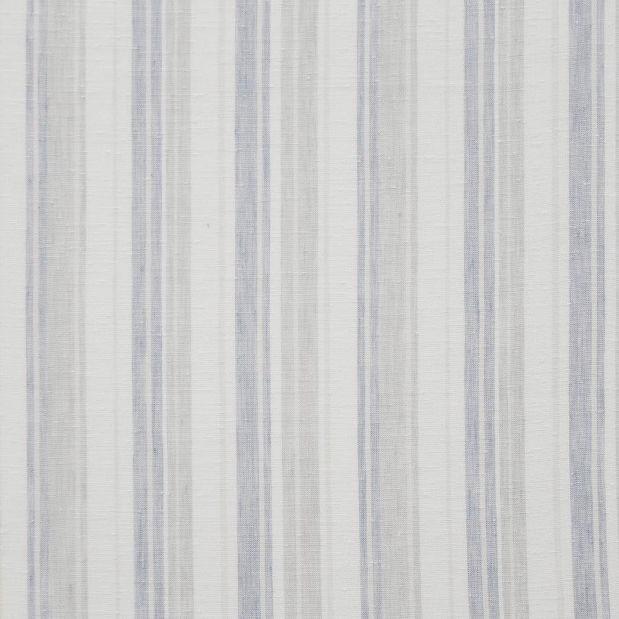 Dionne # 979 White Water by Maxwell Designer Fabric Sheer Heights 54% POLYESTER/46% LINEN TURKEY H-7.9" 118" - Swanky Fabrics -