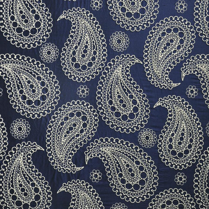 Deveaux # 303 Desoto by Maxwell Designer Fabric Telafina Season Xiv 100% SILK EMB- 100% POLYESTER INDIA V-23.2"H26" 55" EMB-52" - Swanky Fabrics -