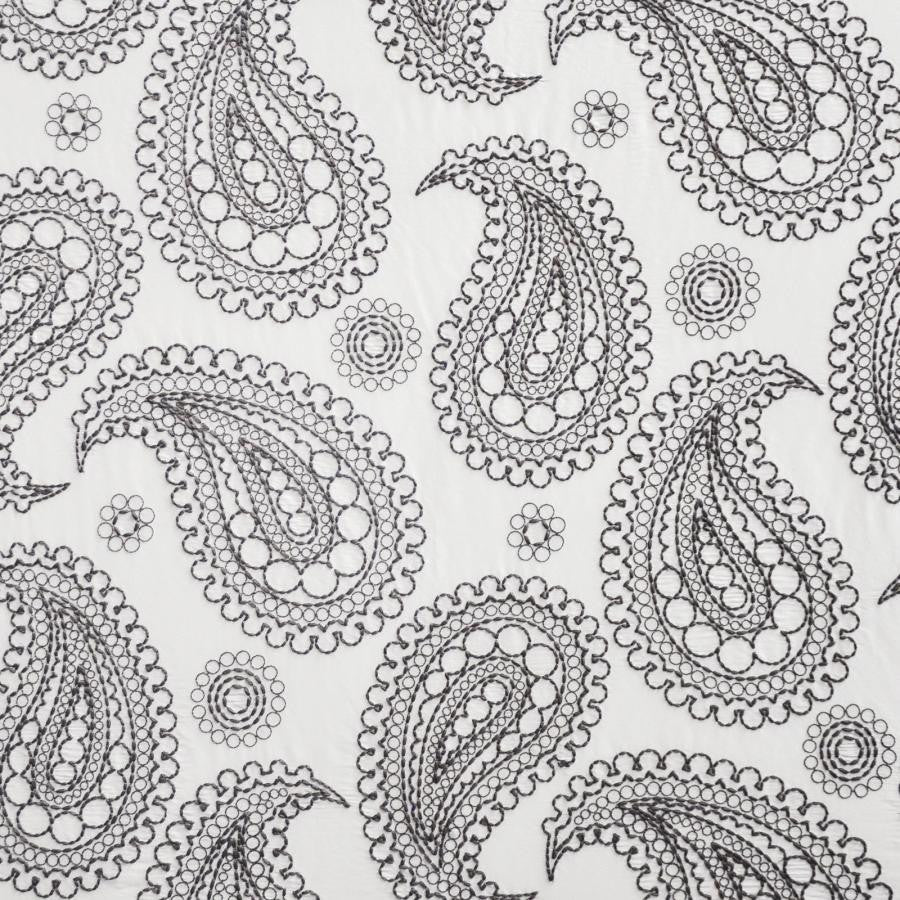 Deveaux # 306 Siberian by Maxwell Designer Fabric Telafina Season Xiv 100% SILK EMB- 100% POLYESTER INDIA V-23.2"H26" 55" EMB-52" - Swanky Fabrics -