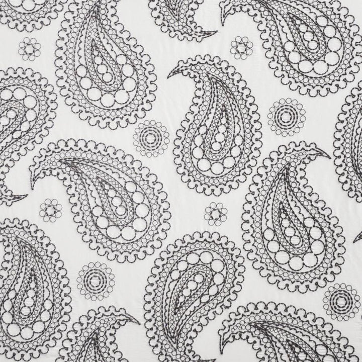 Deveaux # 306 Siberian by Maxwell Designer Fabric Telafina Season Xiv 100% SILK EMB- 100% POLYESTER INDIA V-23.2"H26" 55" EMB-52" - Swanky Fabrics -