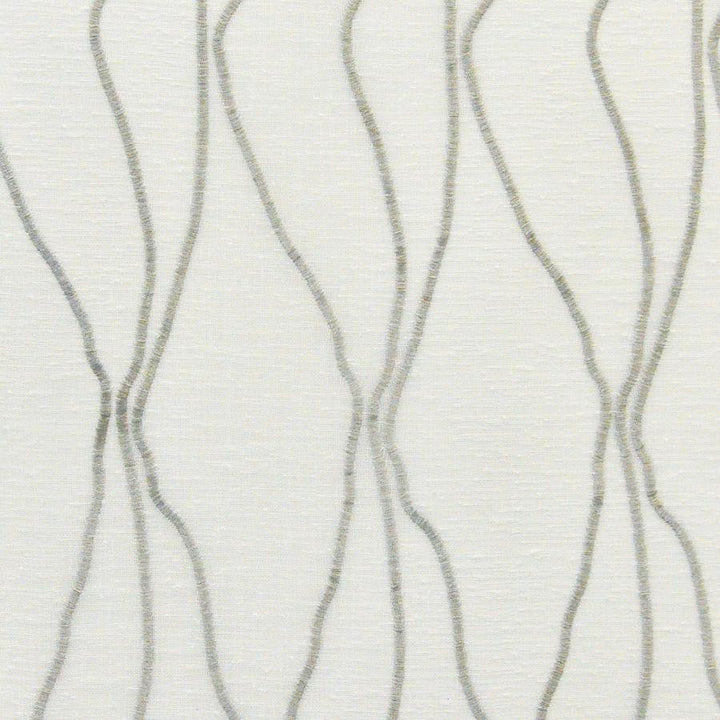 Delos # 511 Concrete by Maxwell Designer Fabric Sheer Paths 100% POLYESTER TURKEY V-17.75" H-4.25" 118" EMB. WIDTH 110" - Swanky Fabrics -