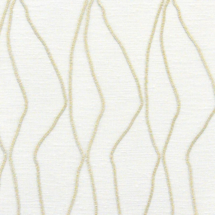 Delos # 520 Pumice by Maxwell Designer Fabric Sheer Paths 100% POLYESTER TURKEY V-17.75" H-4.25" 118" EMB. WIDTH 110" - Swanky Fabrics -