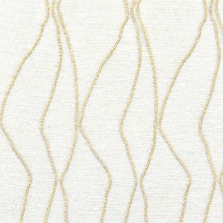 Delos # 526 Loofah by Maxwell Designer Fabric Sheer Paths 100% POLYESTER TURKEY V-17.75" H-4.25" 118" EMB. WIDTH 110" - Swanky Fabrics -