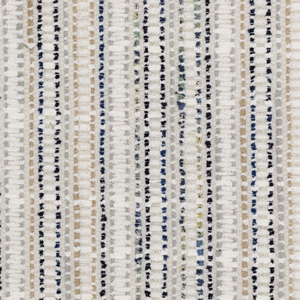Donzetti 1 Jewel by Stout Designer Fabric JUST STRIPES BLUE/SPRING 49%SVI 34%POL 17%COT INDIA Horizontal: 0.000 and Vertical: 4.250 54 in - Swanky Fabrics -