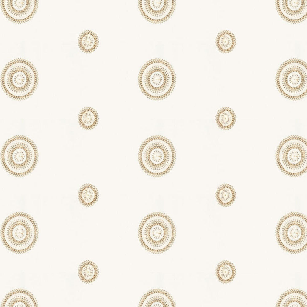 Doyle 1 Champagne by Stout Designer Fabric Color My Window Embroidery/Snow 65% Cotton 35% Polyester CHINA Horizontal: 10.75 and Vertical: 6 59 in - Swanky Fabrics -