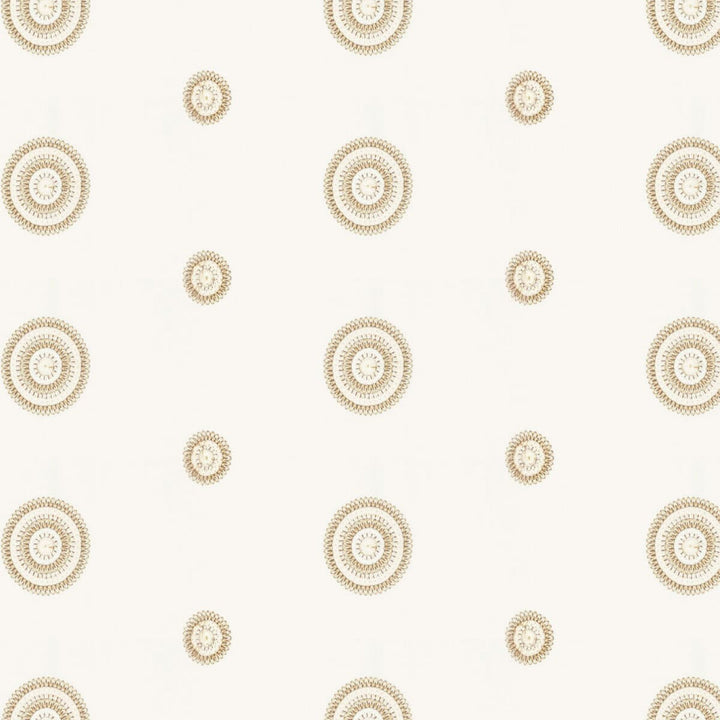 Doyle 1 Champagne by Stout Designer Fabric COLOR MY WINDOW EMBROIDERY/SNOW 65%COT 35%POL CHINA Horizontal: 10.75 and Vertical: 6 59 in - Swanky Fabrics -