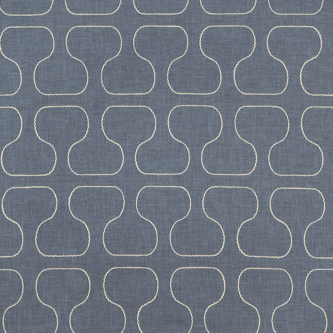 Dewey # 521 Cadet by Maxwell Designer Fabric Color Theory-Vol. X Twilight BASE: 52% COTTON 48% POLYESTER EMB: 40% VISCOSE 22% POLYESTER 19% COTTON 19% LINEN INDIA EMB: V-8" H-3.3" 54" - Swanky Fabrics -