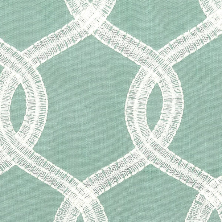 Dunway 1 Opal by Stout Designer Fabric COMFORTABLE LIVING SEAMIST/AQUA 100%POL CHINA Horizontal: 4 and Vertical: 7.375 57 in - Swanky Fabrics -