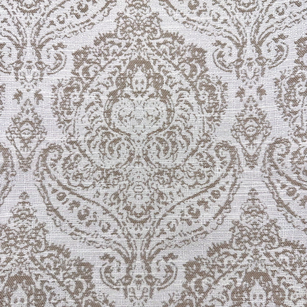 Dalliance A Taupe by Europatex Designer Fabric Dalliance 60% Polyester, 40% Cotton 6.67" H, 12" V 54.00 inches - Swanky Fabrics -