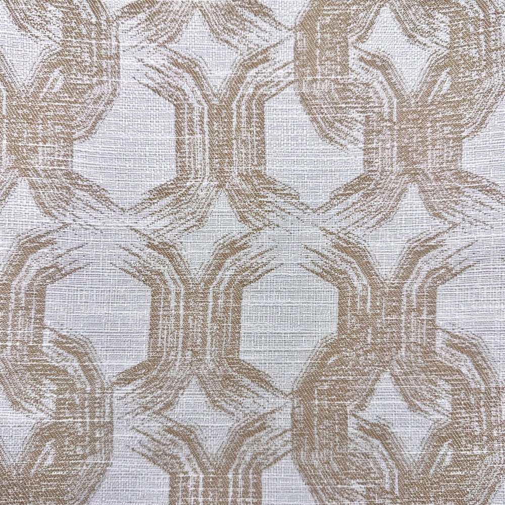 Dalliance C Porridge by Europatex Designer Fabric Dalliance 60% Polyester, 40% Cotton 6.67" H, 6" V 54.00 inches - Swanky Fabrics -