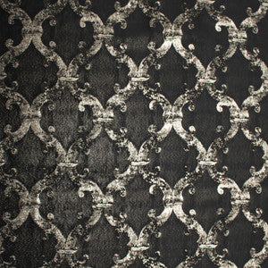 Dazzle Damask Black Gold by Europatex Designer Fabric
