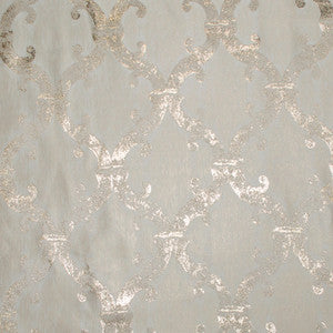 Dazzle Damask Golden White by Europatex Designer Fabric