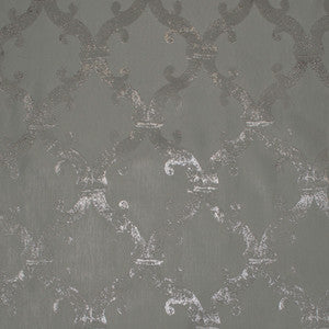 Dazzle Damask Silver White by Europatex Designer Fabric
