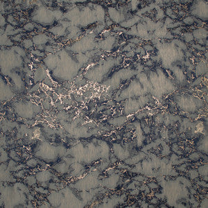 Dazzle Marble Blue Gold by Europatex Designer Fabric