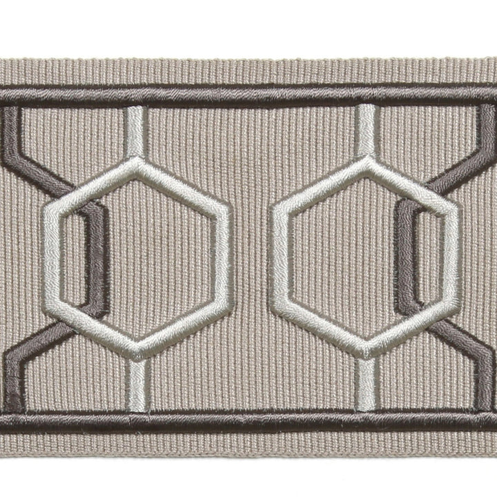 Dimensions Mink by Europatex Designer Fabric Crest & Dimensions 100% Polyester 2.90 inches - Swanky Fabrics -