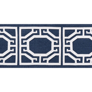 Gate Applique Tape Navy E12005 by Thibaut Designer Fabric