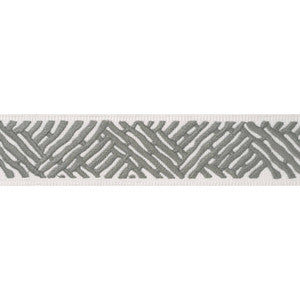 Cobble Hill Tape Platinum E12019 by Thibaut Designer Fabric