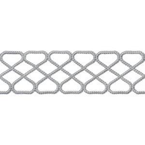 Ripley Applique Platinum E12029 by Thibaut Designer Fabric