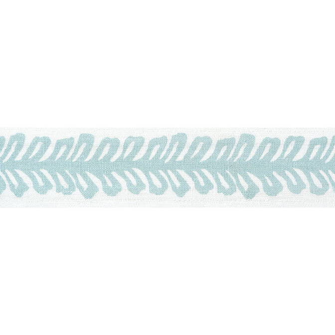 Lenox Tape Mist E12036 by Thibaut Fabric Thibaut Fabric Lenox Tape Mist E12036Fabric Tapes & Trims Volume 1 100% Linen INDIA </p><p>Repeat: V: 3.75 2 - Fabric Carolina -