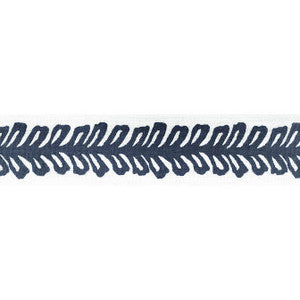 Lenox Tape Navy E12038 by Thibaut Designer Fabric