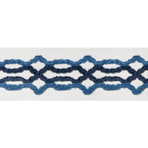 Hartney Tape Bermuda and Navy E12089 by Thibaut Designer Fabric