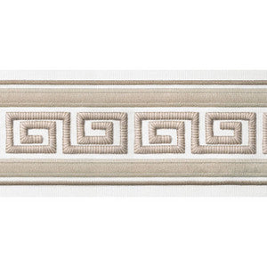 Avenue Tape Linen and Stone E12109 by Thibaut Designer Fabric