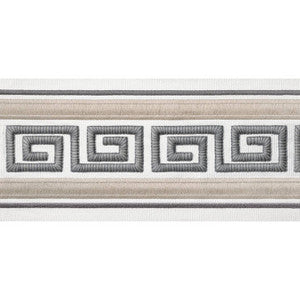 Avenue Tape Linen and Platinum E12110 by Thibaut Designer Fabric