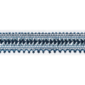 Norway Tape Navy E12114 by Thibaut Designer Fabric